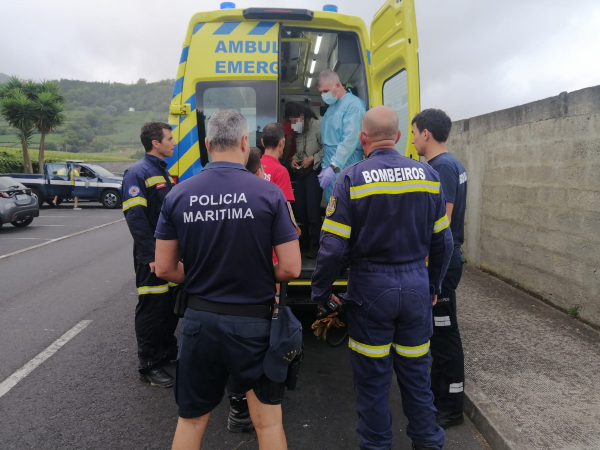 Vítima foi posteriormente transportada para uma unidade hospitalar